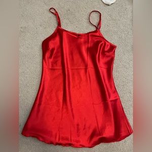 Never worn Red Silk Dress Slip
